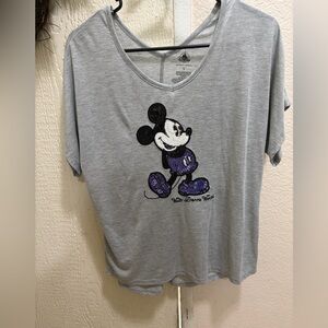 Disney Women’s Purple Sequin Mickey Mouse T-Shirt